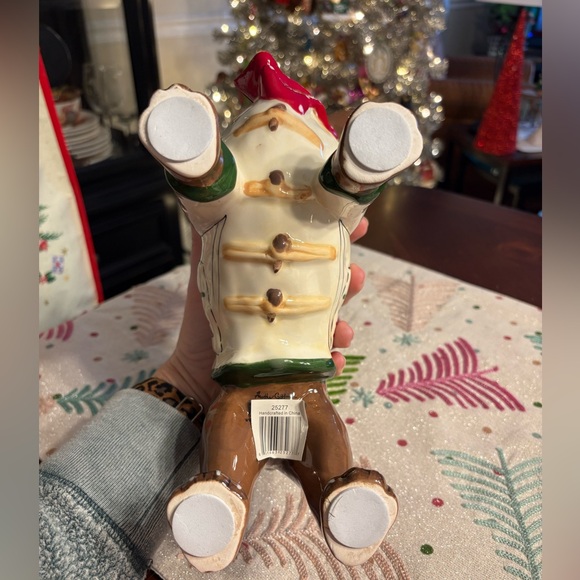 Festive Dachshund Ceramic Figurine - Brown and White NEW - Picture 5 of 5